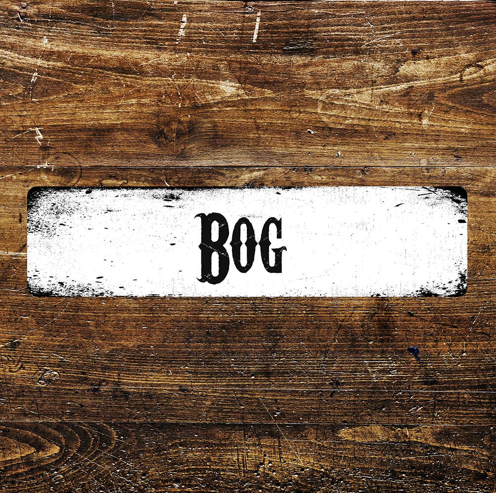 Bog Toilet Bathroom Metal Long Sign Plaque