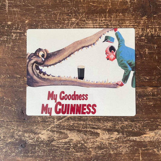 My Goodness My Guinness Alligator | Metal Sign