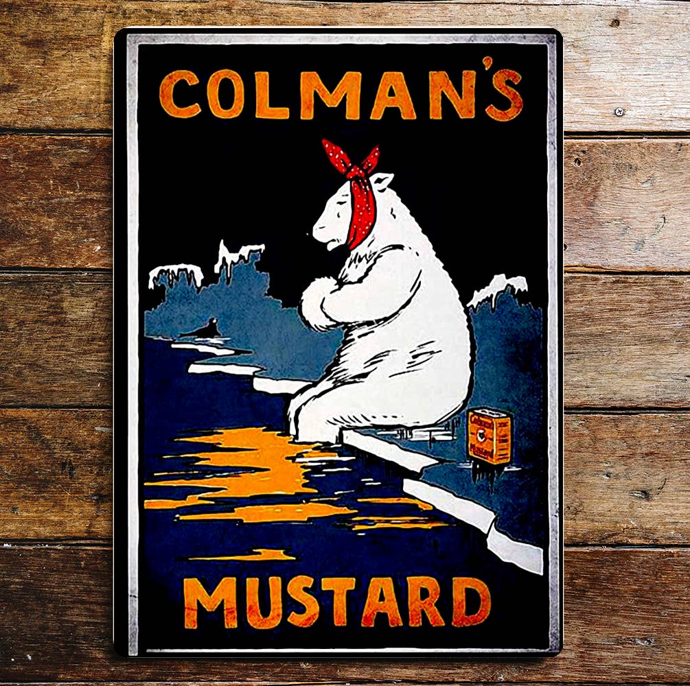 Colmans Mustard Bear | Metal Advertising Wall Sign