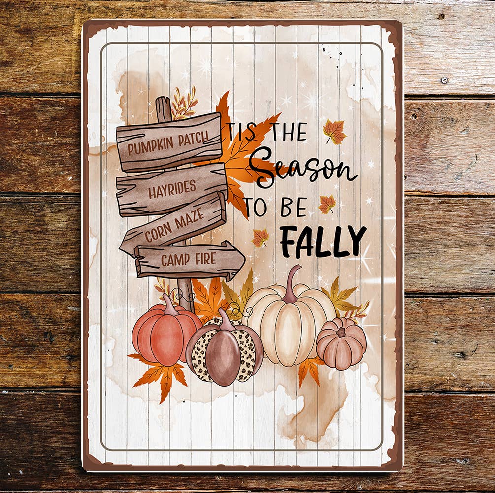 Pumpkin fall autumn Metal Wall Sign