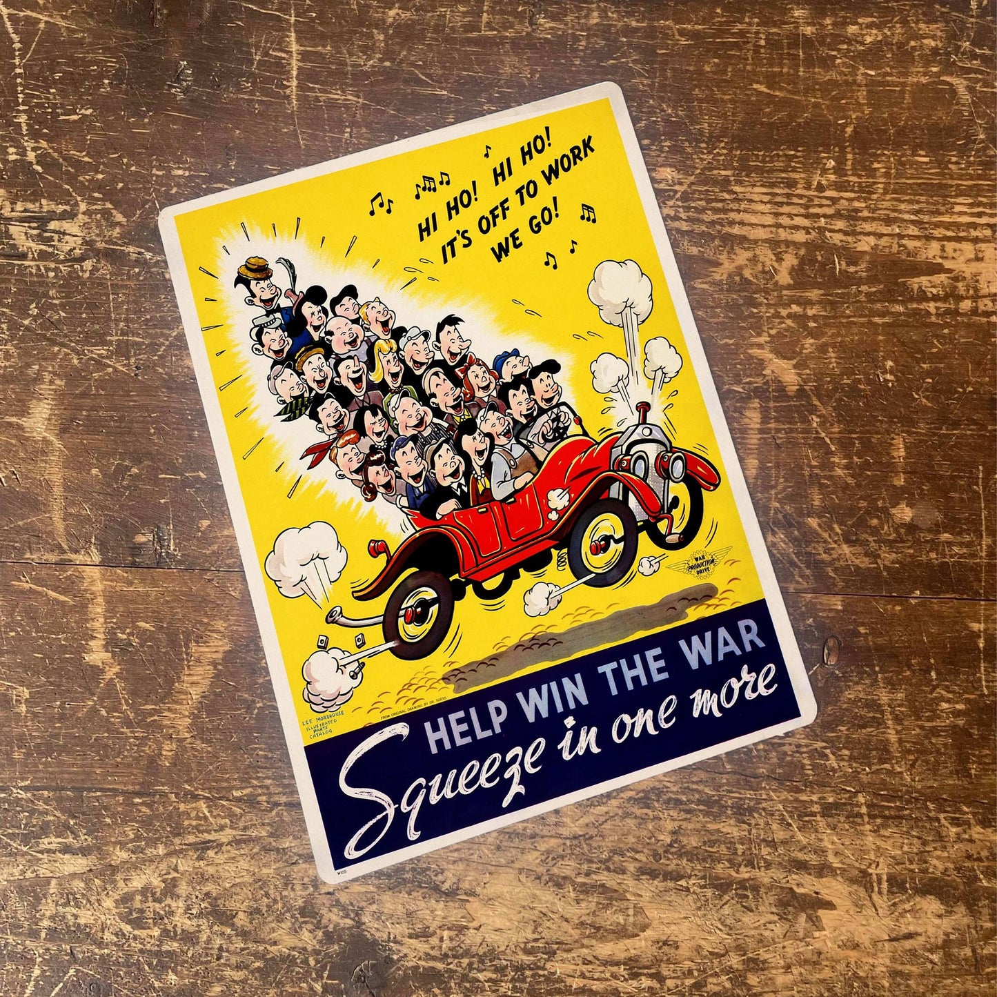 Squeeze in one more Help win Metal World War Wall Sign