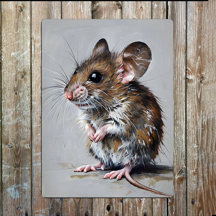Mouse Mice Painting | Metal Sign Plaque