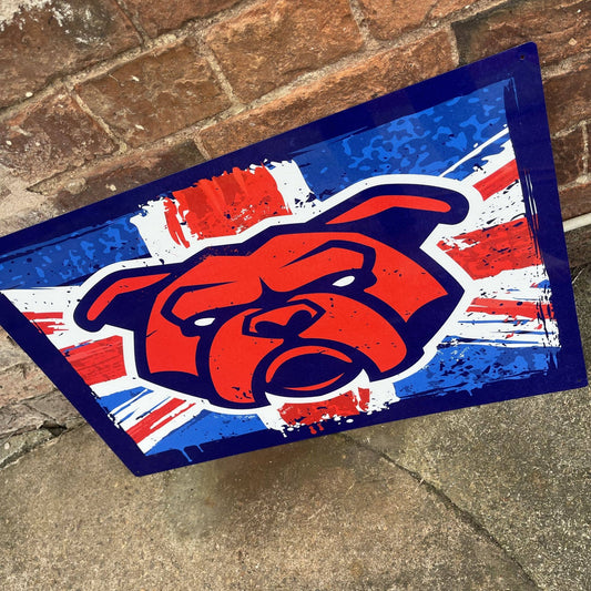 British Union Jack Flag Dog | Metal Sign