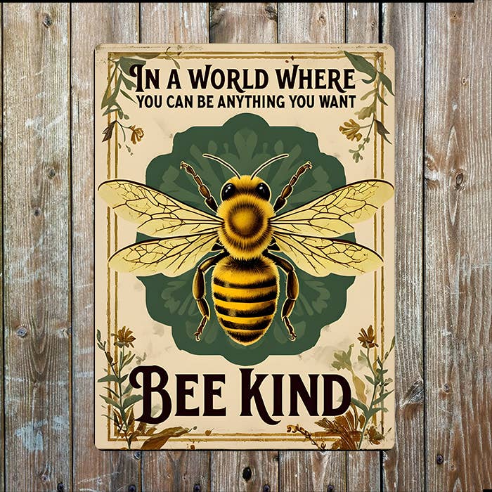 In A World Be Anything Bee Kind | Metal Sign Plaque