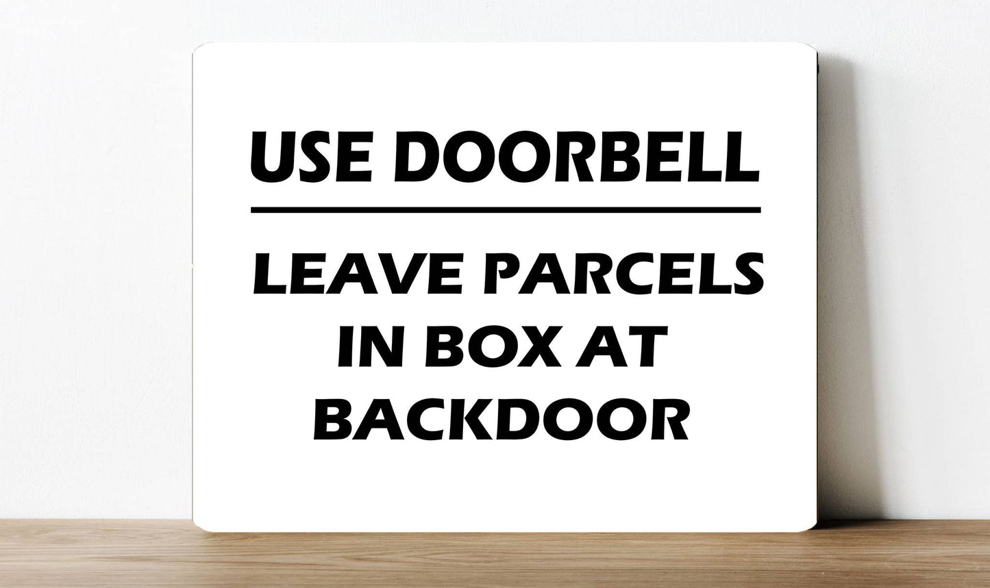 Use Doorbell, leave Parcel in Box | Metal Sign Plaque