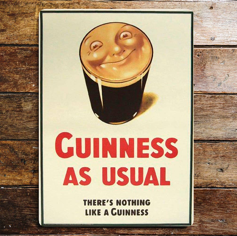 Guinness As Usual | Metal Advertising Wall Sign