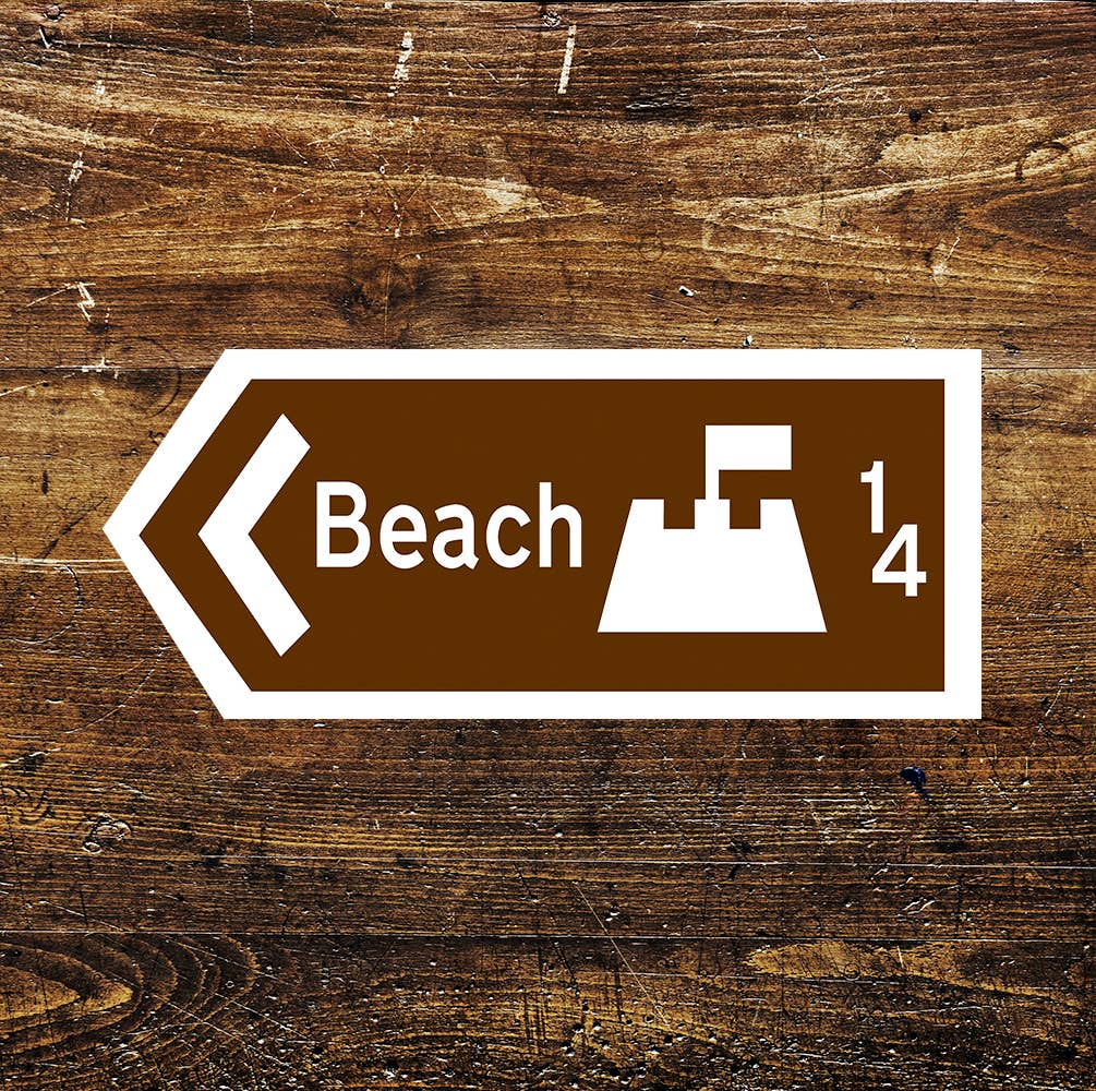 Beach Sandcastle Notice | Metal Sign