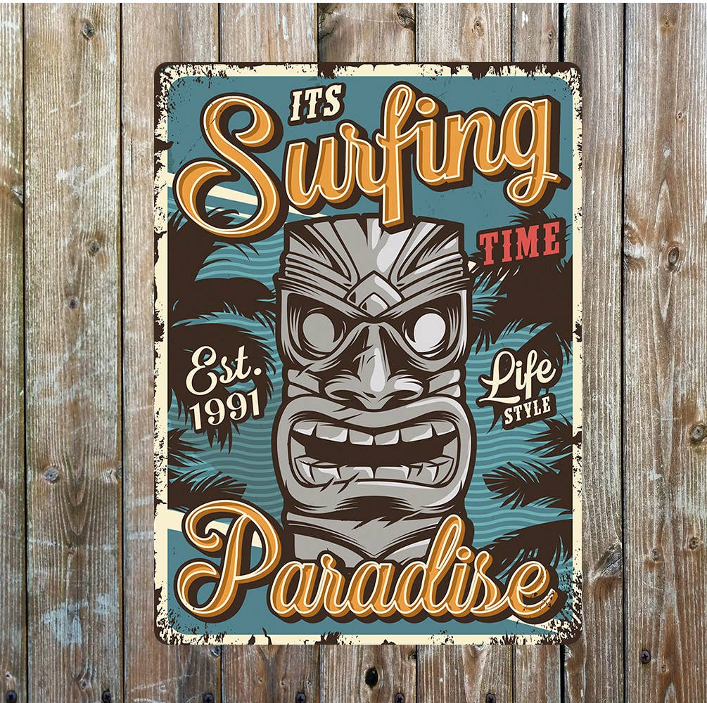 Surfing paradise lifestyle Metal Sign Plaque
