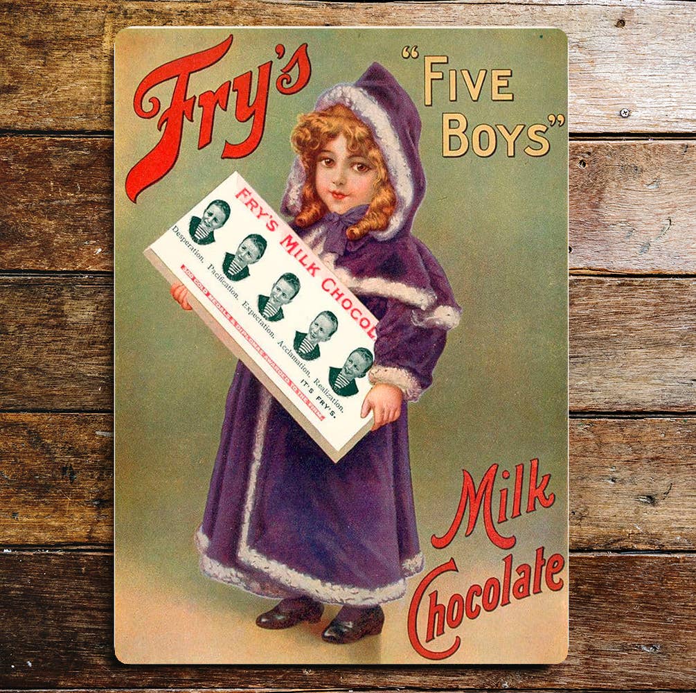 Frys milk chocolate five boys | Metal Sign