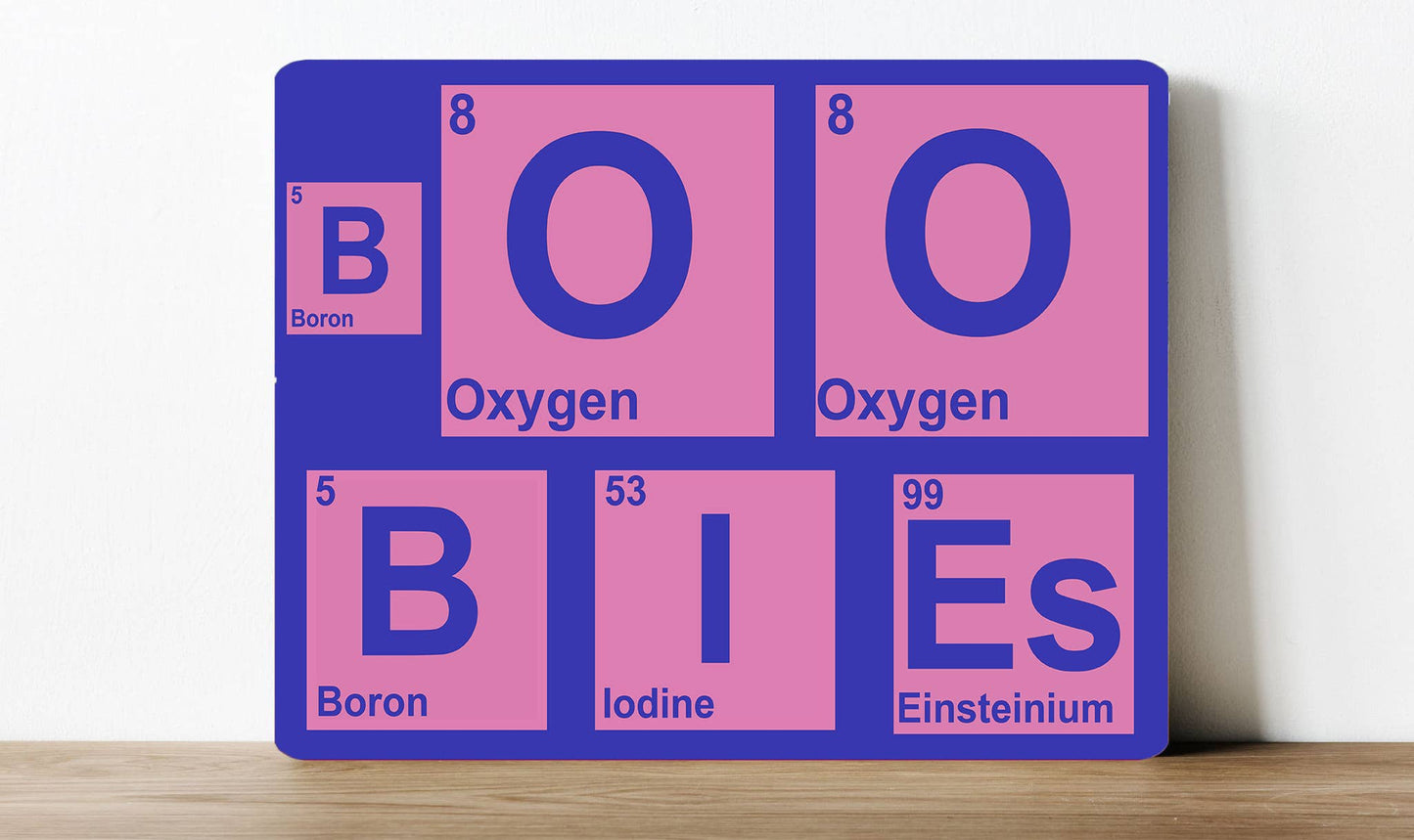 Boobies Periodic Table Funny | Metal Sign Plaque