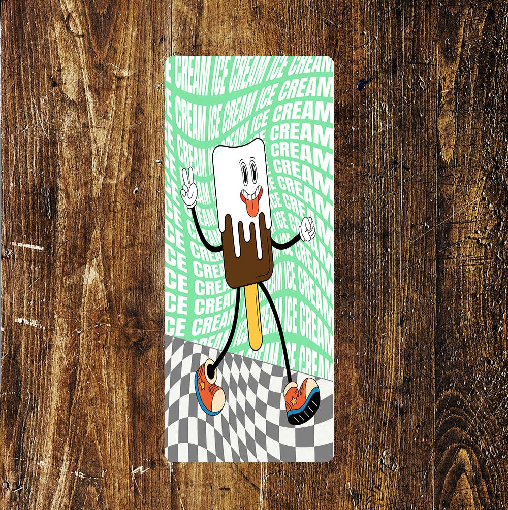 Ice Cream Ice Lolly Retail Notice colourful Art | Metal Sign