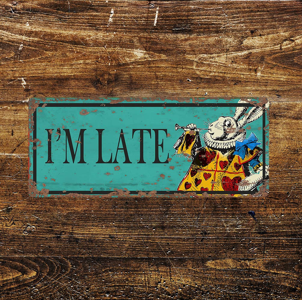 Alice in Wonderland am late lifestyle art Metal Sign