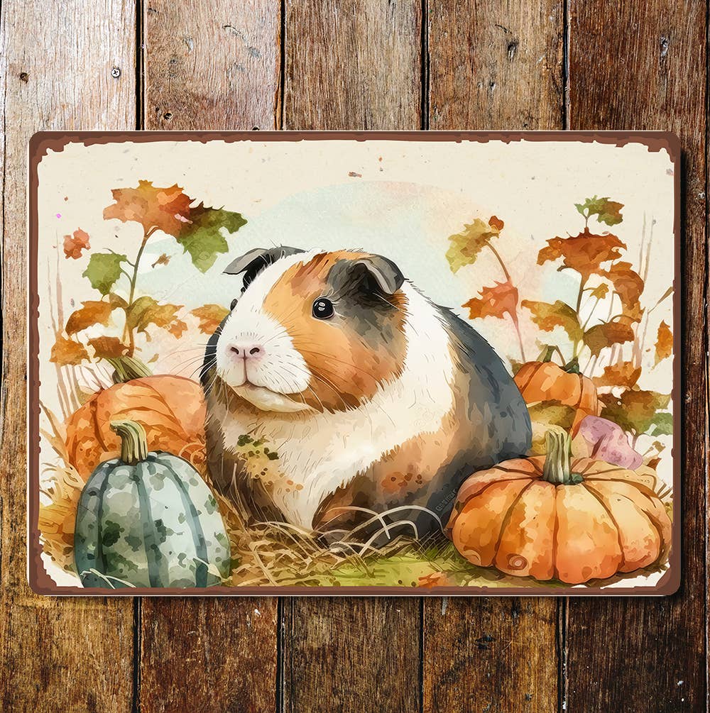 Garden Fun Pet Art Guinea Pig | Metal Sign Plaque