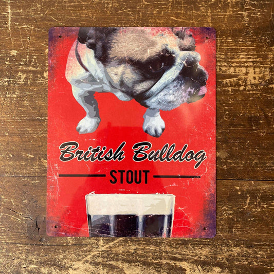 British Bulldog Stout Brewery Style Animal | Metal Sign