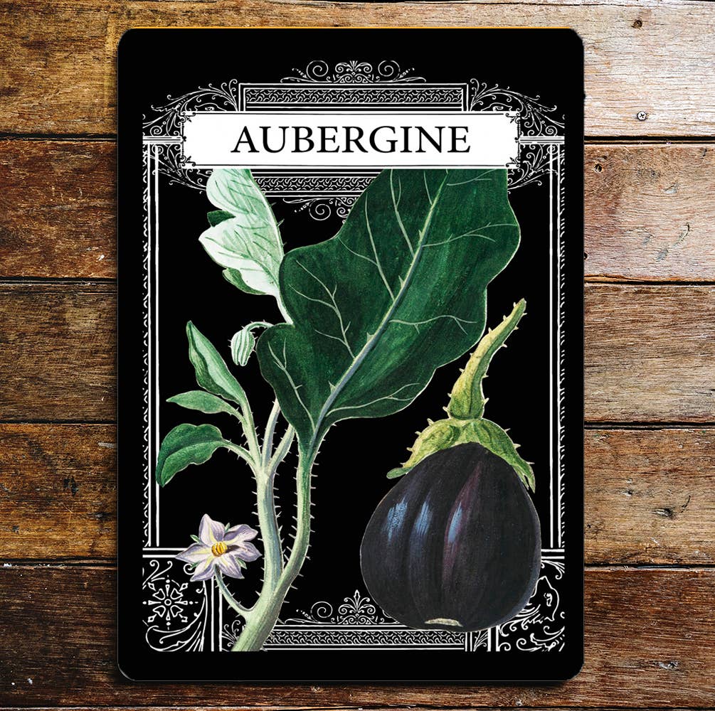 Garden seeds aubergine Kitchen | Metal Advertising Wall Sign