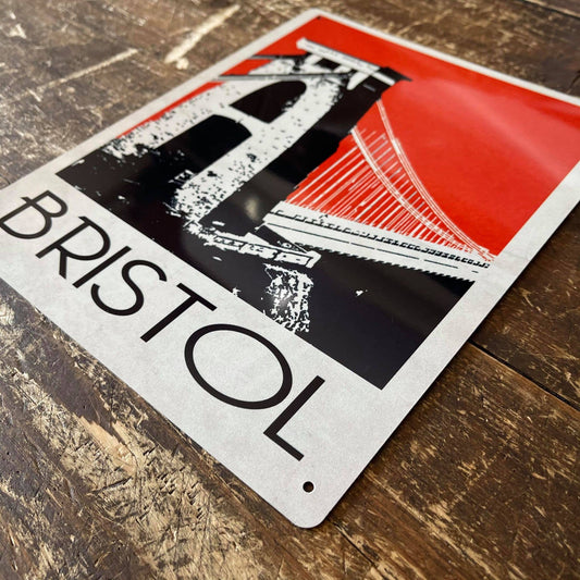 Bristol bridge Orange | Metal Sign
