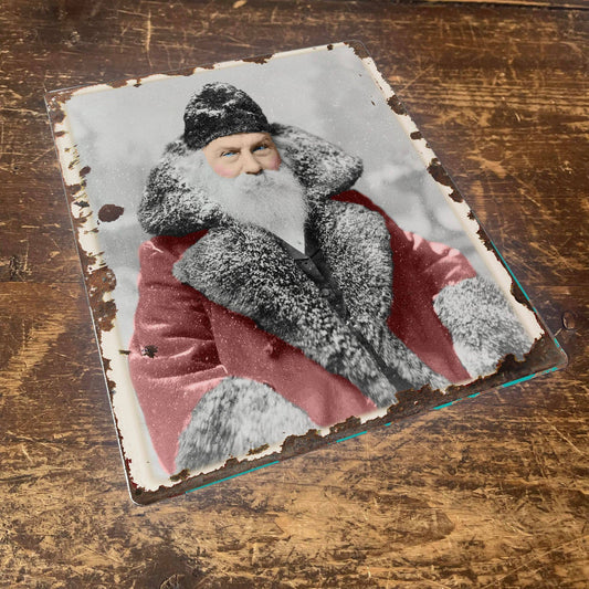 Christmas Vintage Santa | Metal Vintage Wall Sign