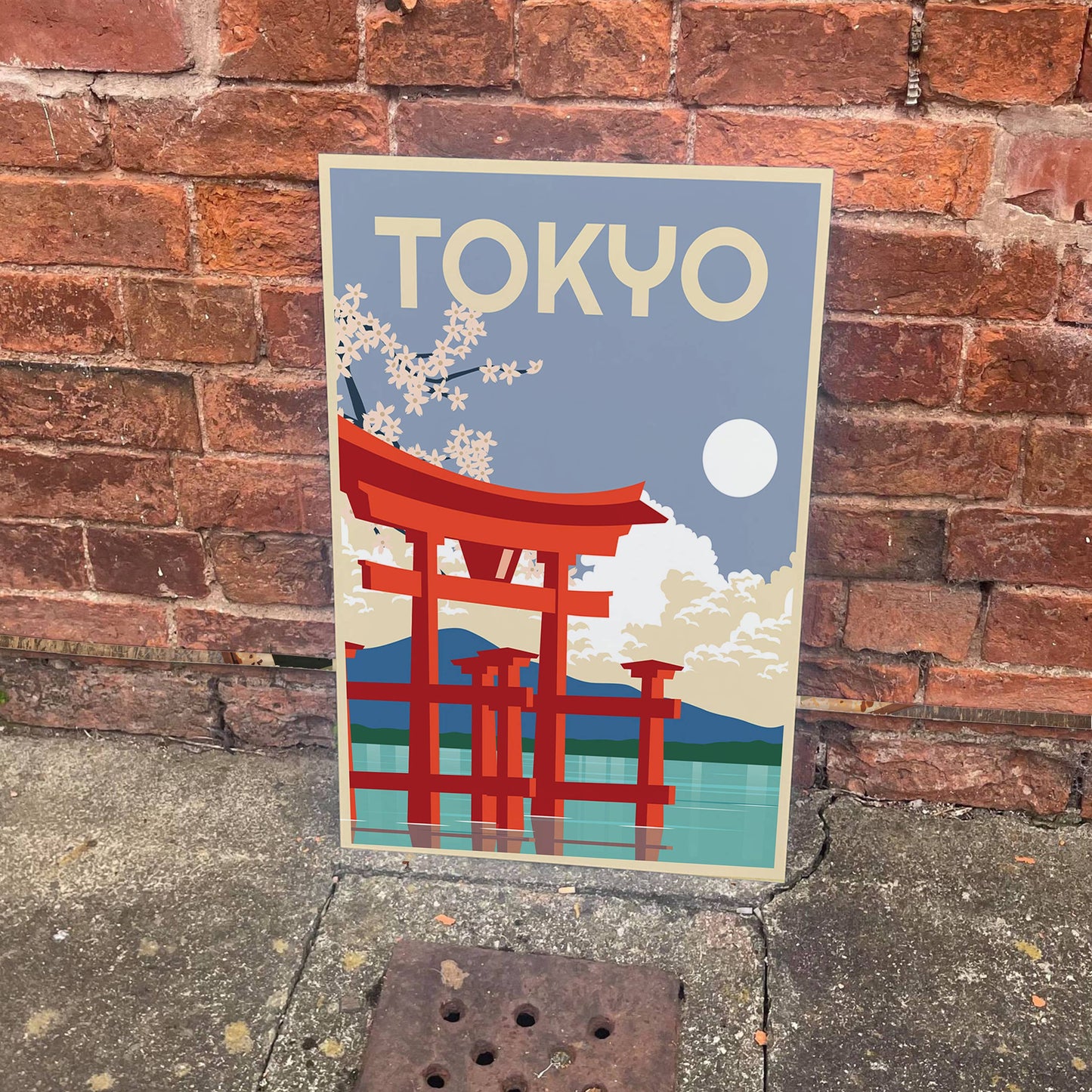 Tokyo Travel Poster Metal Travel Wall Sign