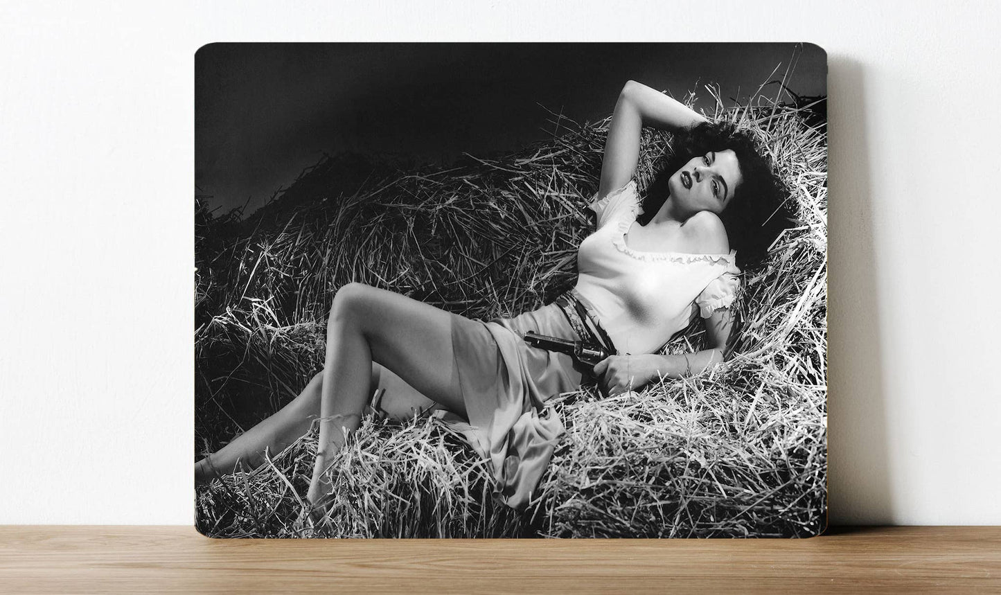 Jane Russel Barn Black and White | Metal Sign Plaque
