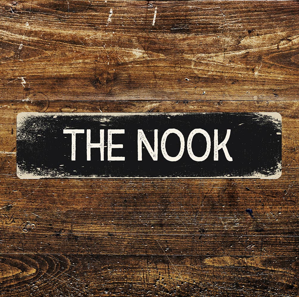 The Nook Sign Metal Long Sign Plaque