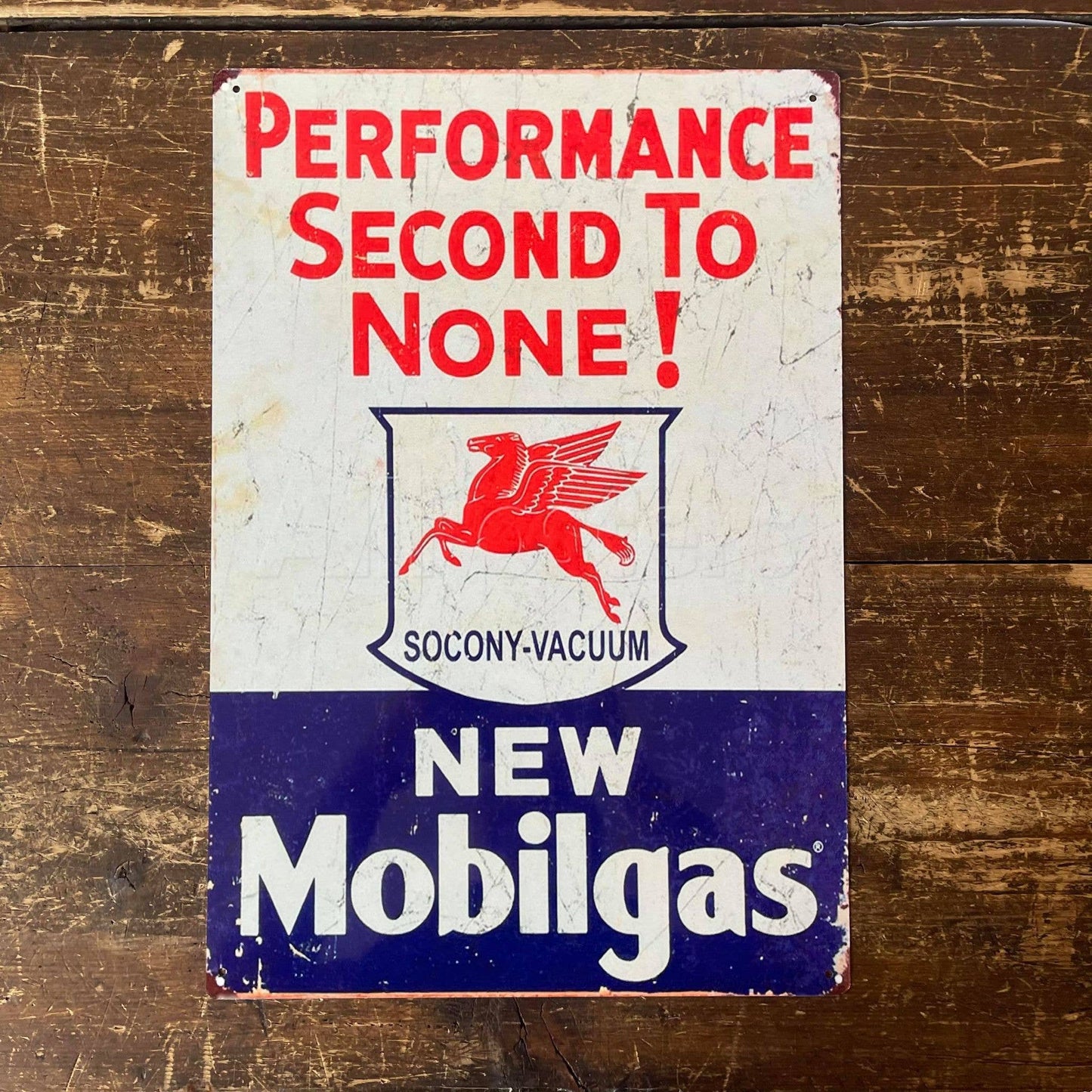 Mobilgas Motor Oil Performance | Metal Wall Sign