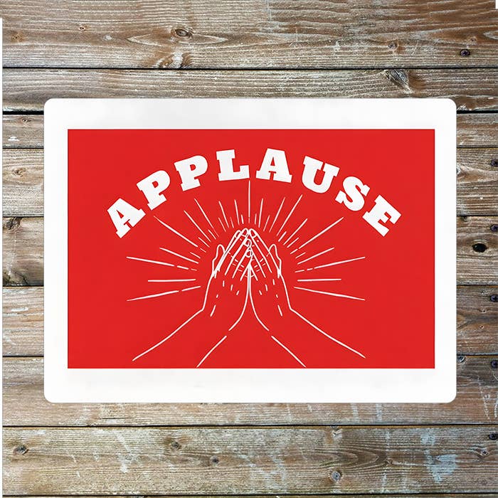 Applause Hands Clapping | Metal Sign Plaque