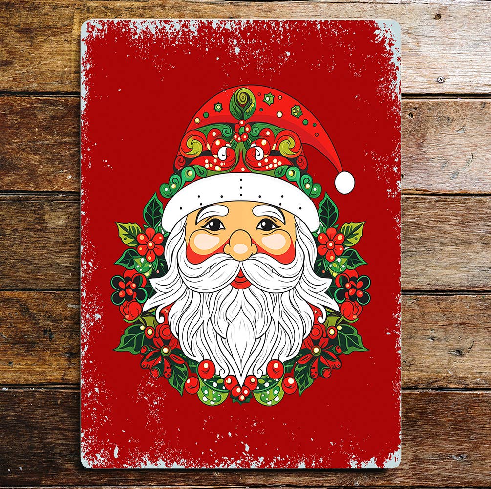 Christmas decoration Santa Art | Metal Sign Plaque
