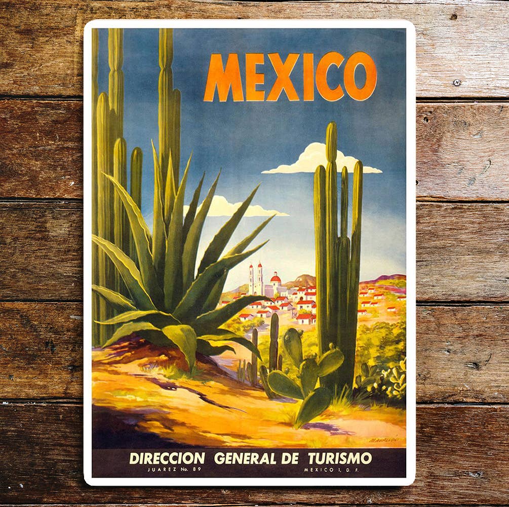 Mexico Desert Cactus | Metal Wall Sign Plaque