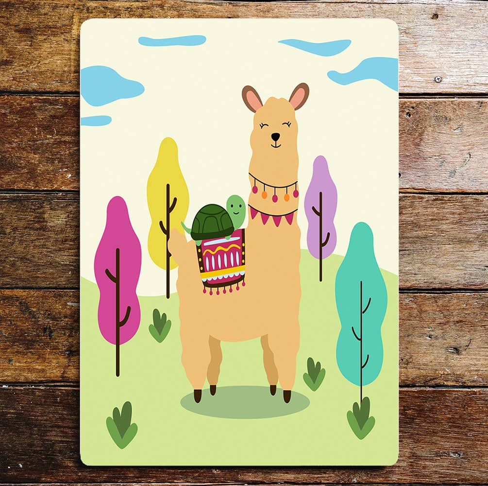 llama | Metal Sign Plaque