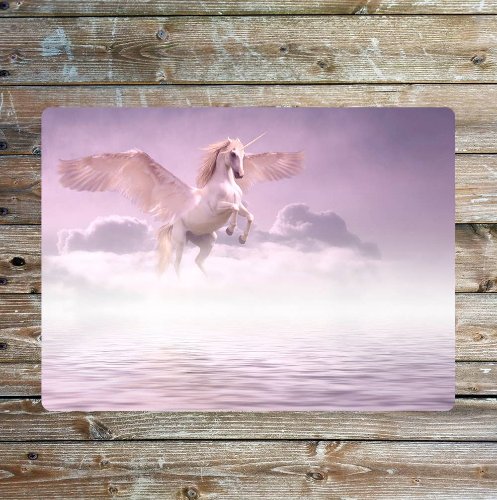 Unicorn Style Pegasus Enchanted Art | Metal Sign Plaque