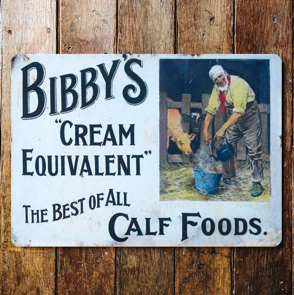 Bibby Calf Food Farm | Metal Wall Sign