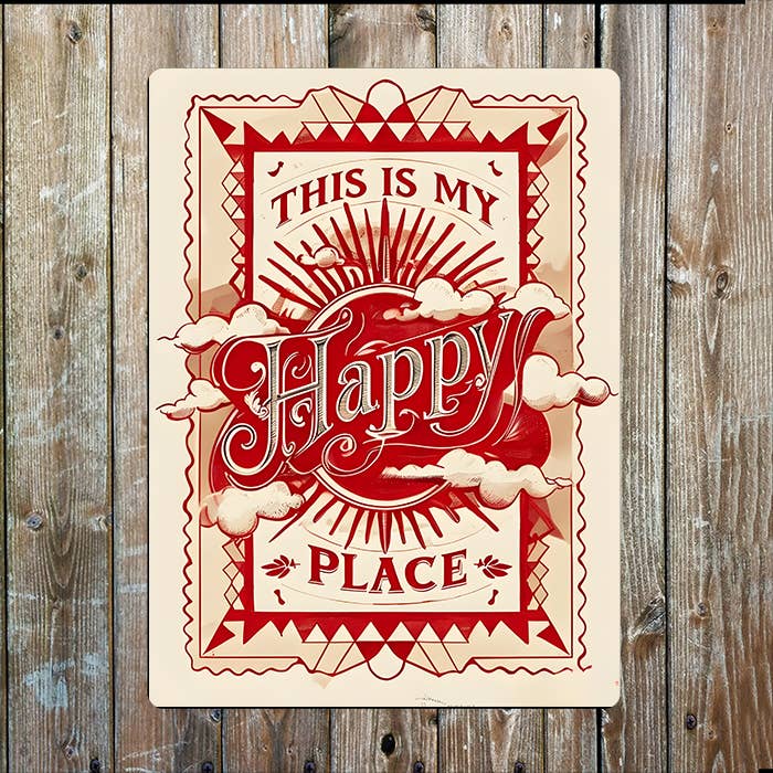 This Is My Happy Place | Bedroom Quote | Metal Sign Plaque