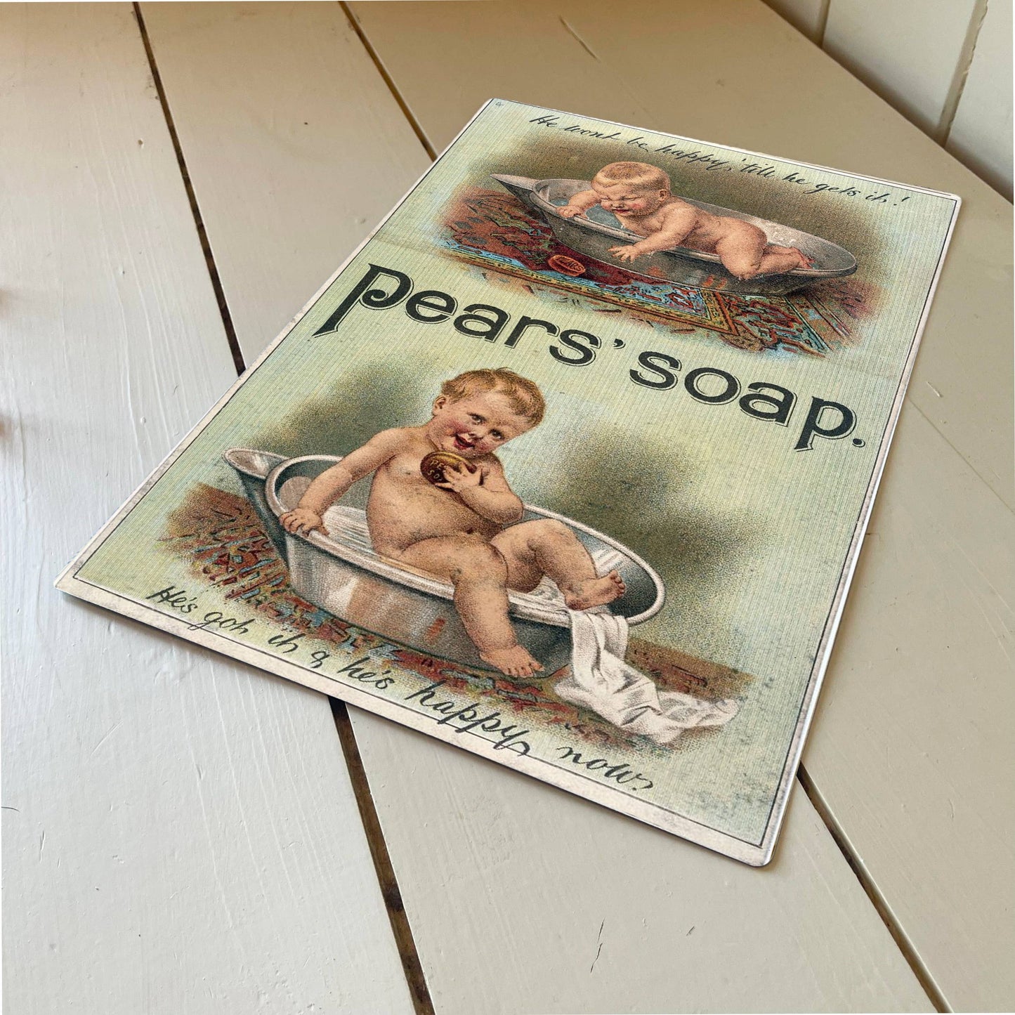 Dirty Baby Pears Soap | Metal Advertising Wall Sign