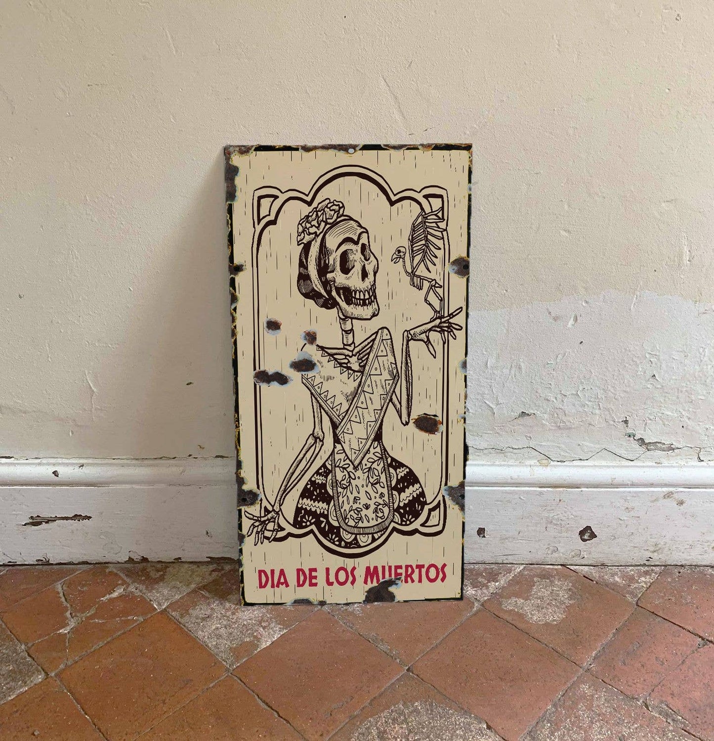Day Of The Dead Skulls 3 - | Metal Wall Sign