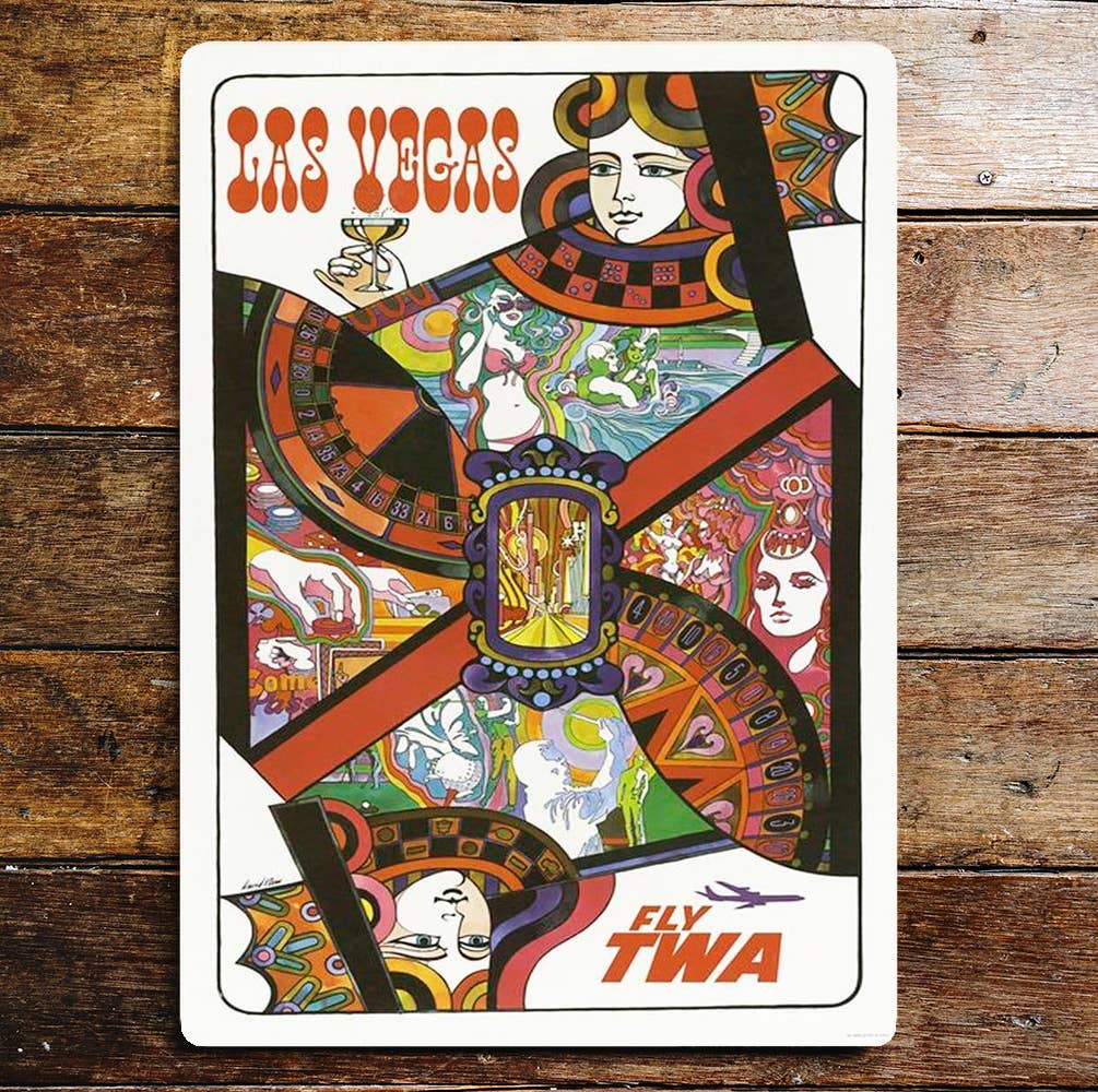 Las Vegas Fly TWA | Metal Travel Wall Sign