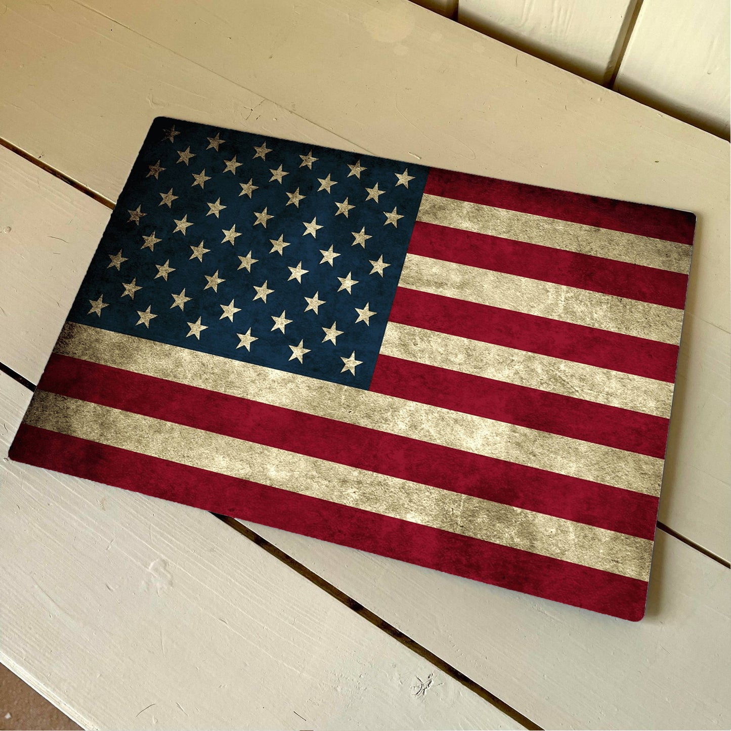 USA America Flag Vintage | Metal Travel Wall Sign