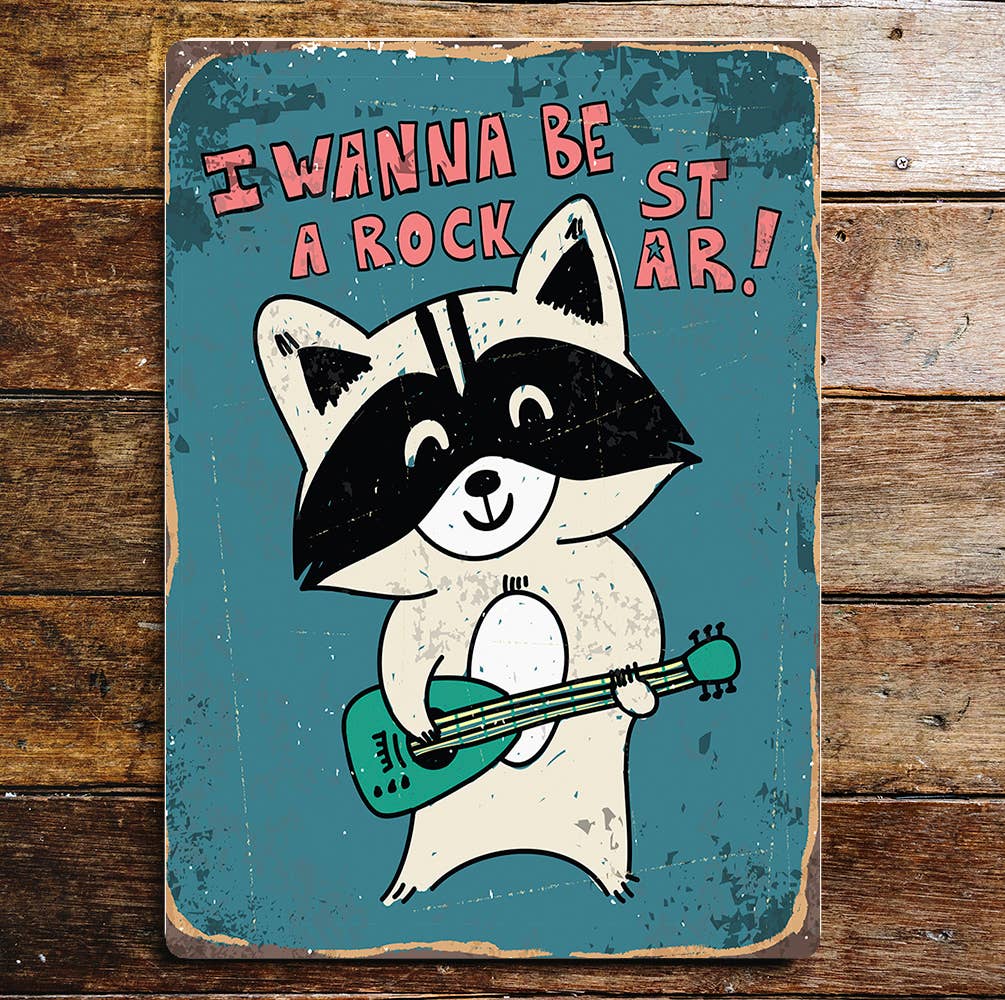Rock Star Metal Sign Plaque