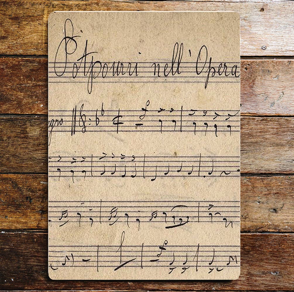 Music Sheet Opera | Metal Wall Sign Plaque
