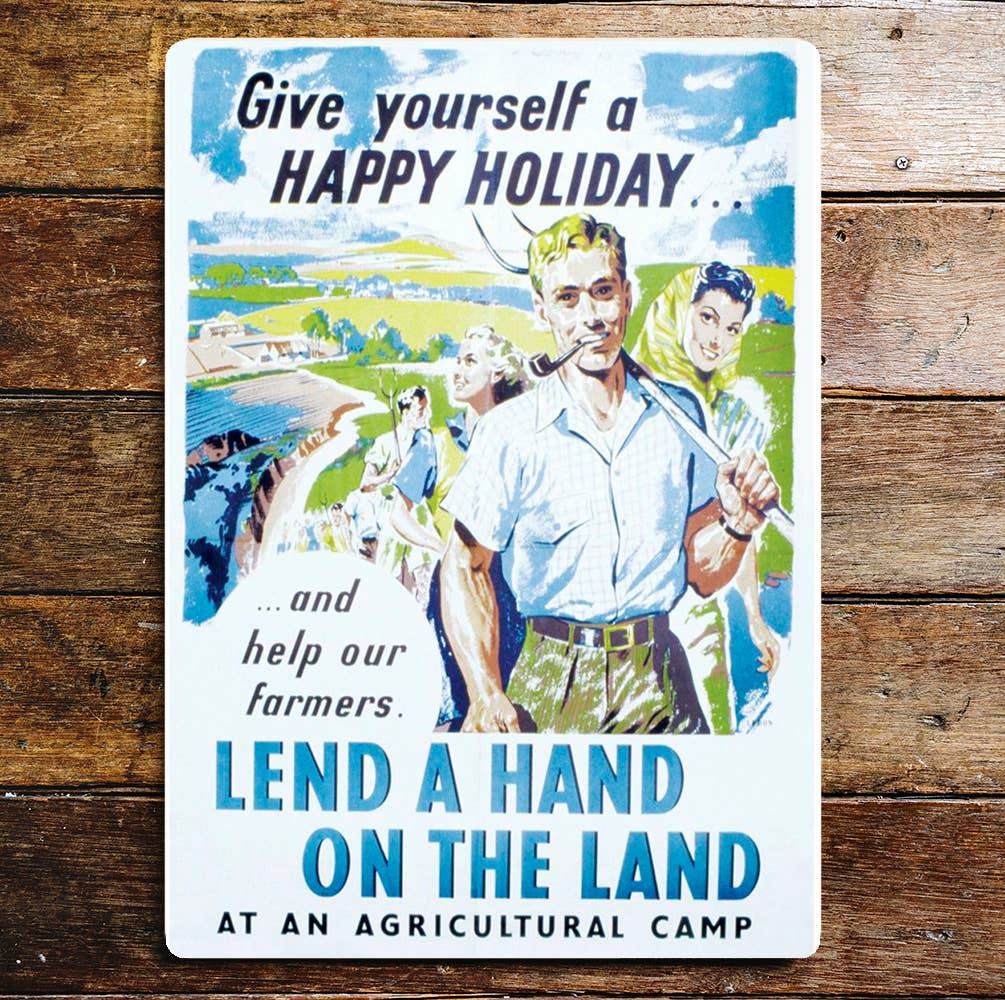 Give Yourself A Happy Holiday Lend A Hand | Metal Sign