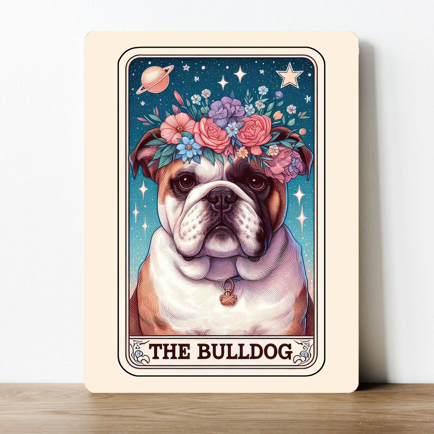 The Bulldog Dog Pet Tarot | Metal Sign Plaque