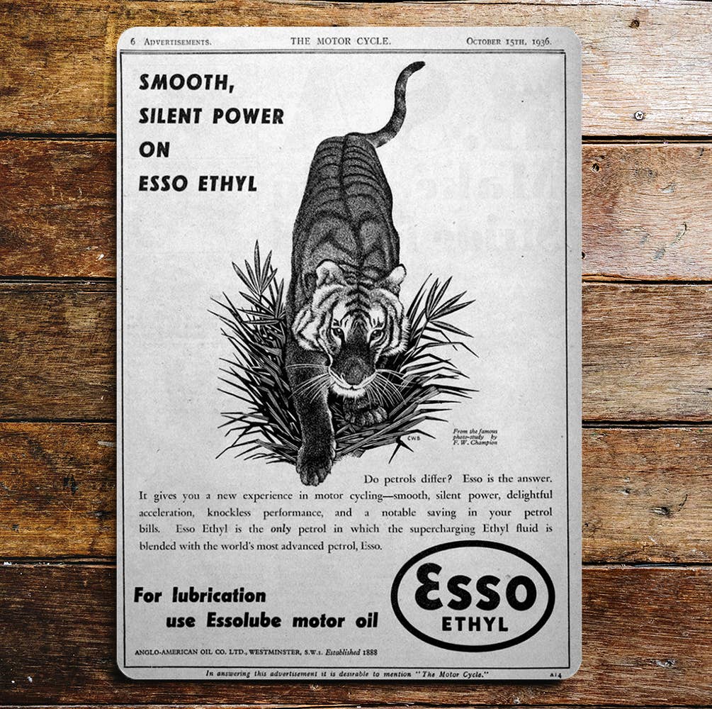 Esso Ethyl Smooth Silent Power | Metal Sign