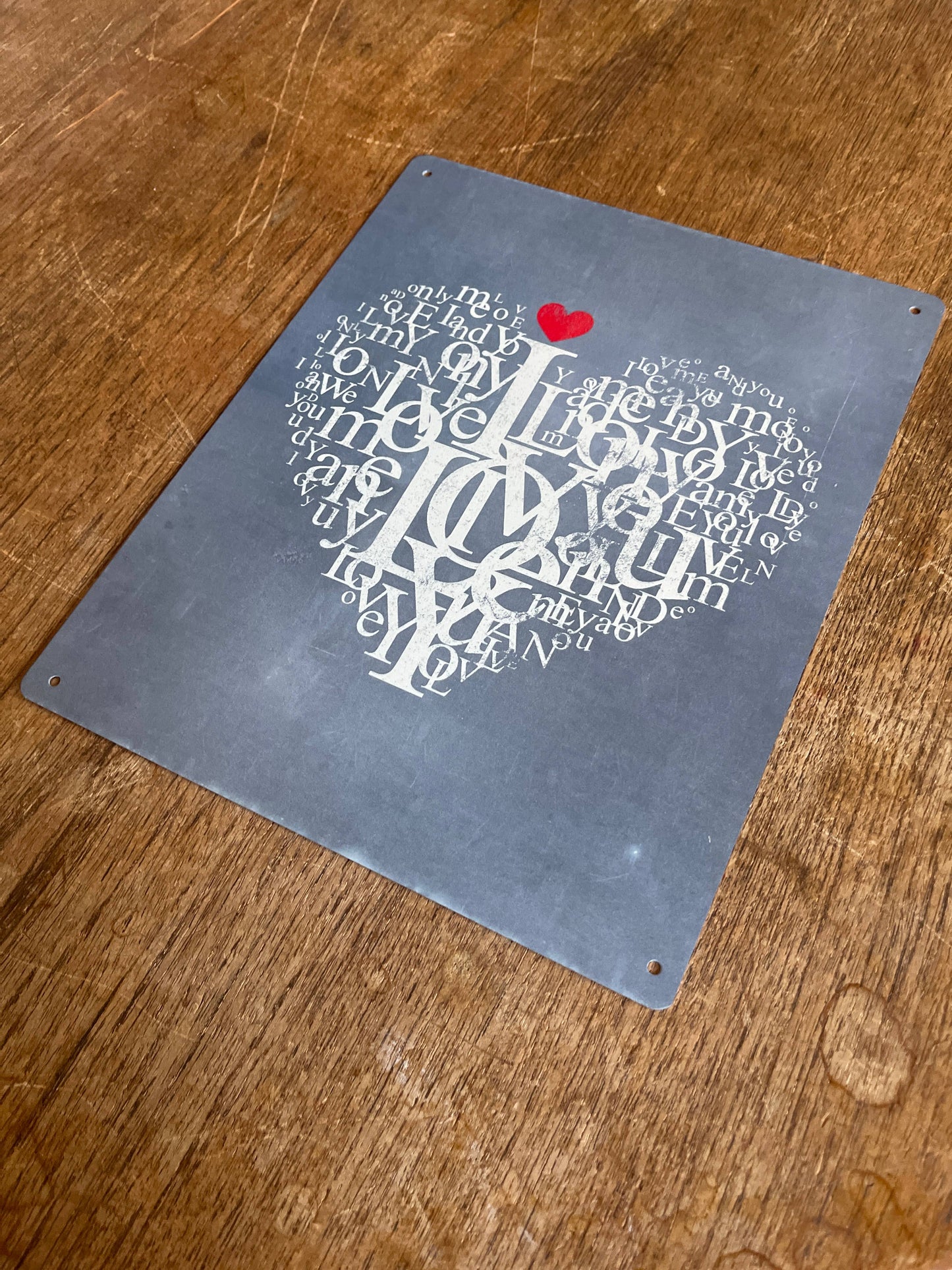 Love Heart, Valentine, | Metal Travel Wall Sign