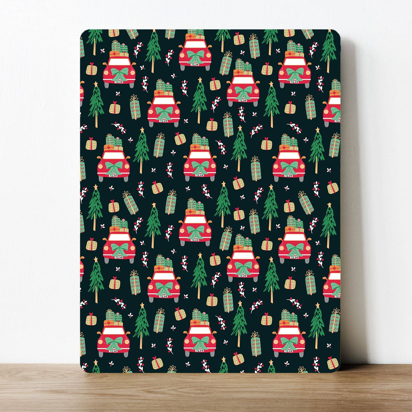Driving home for Christmas Tree Presents | Metal Sign Plaque