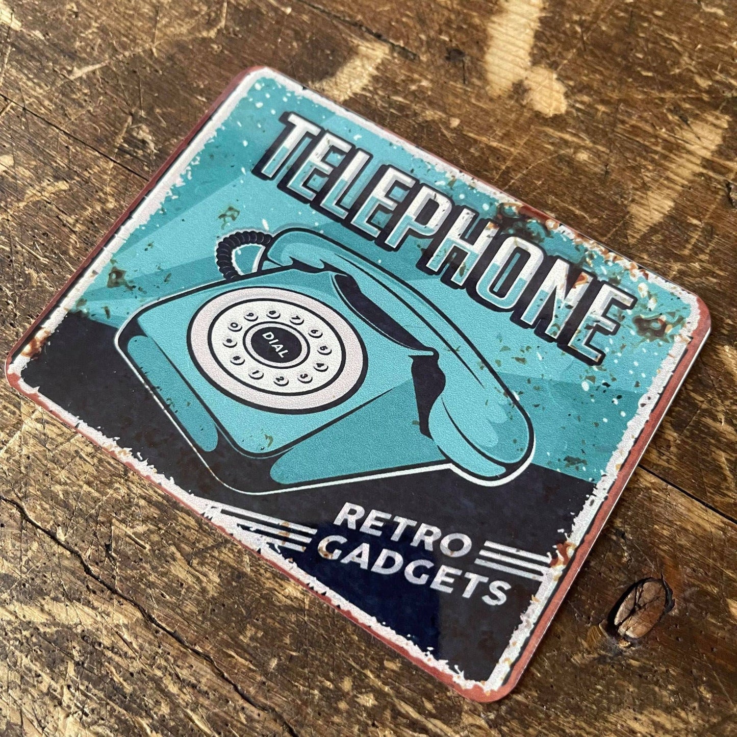 Telephone Retro Metal Humour Wall Sign