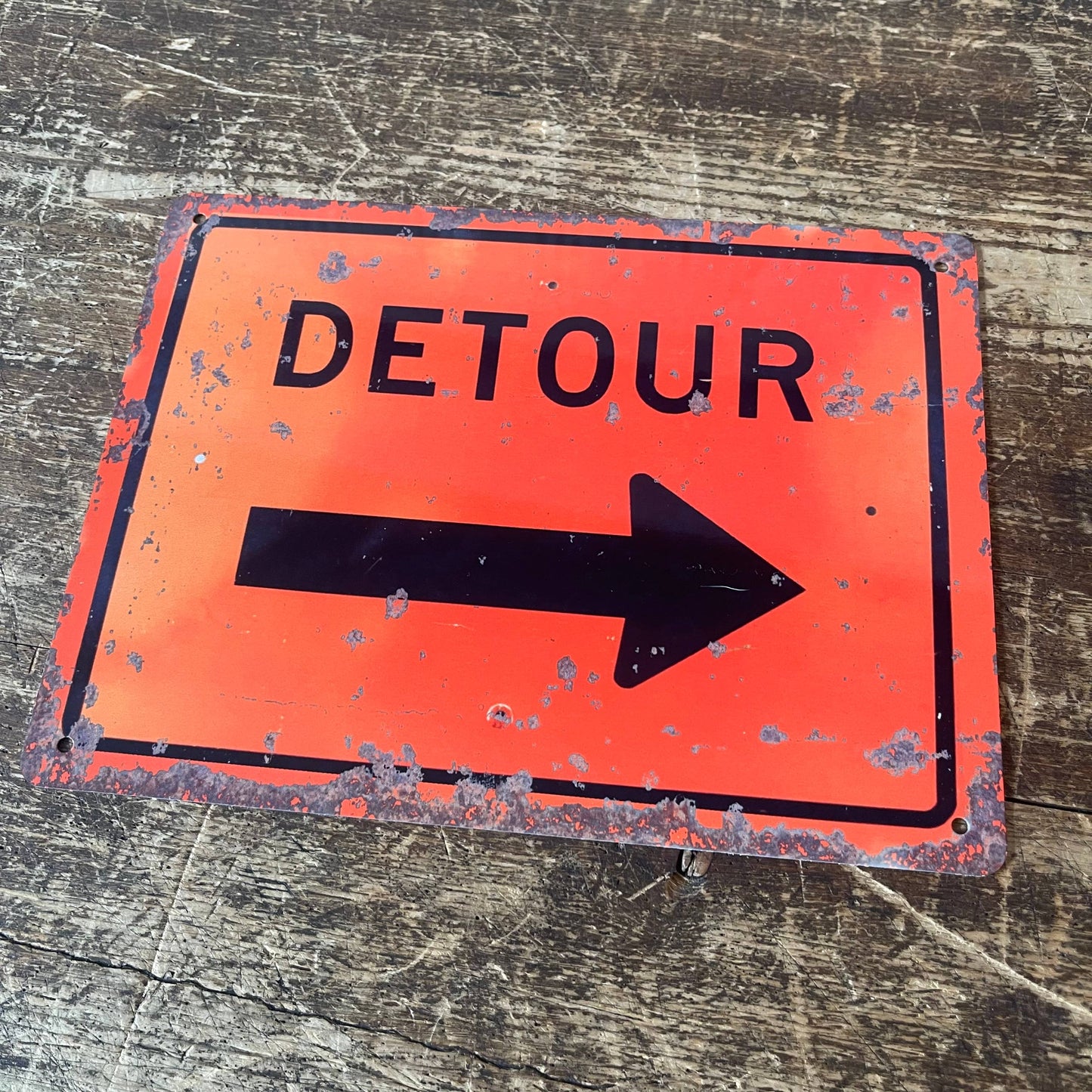 Detour Road | Metal Vintage Wall Sign