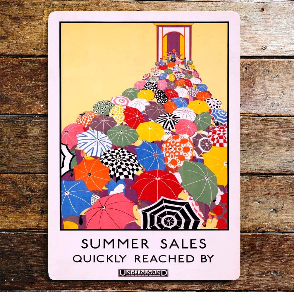 Summer sales Quickly Reached By Underground Metal Sign