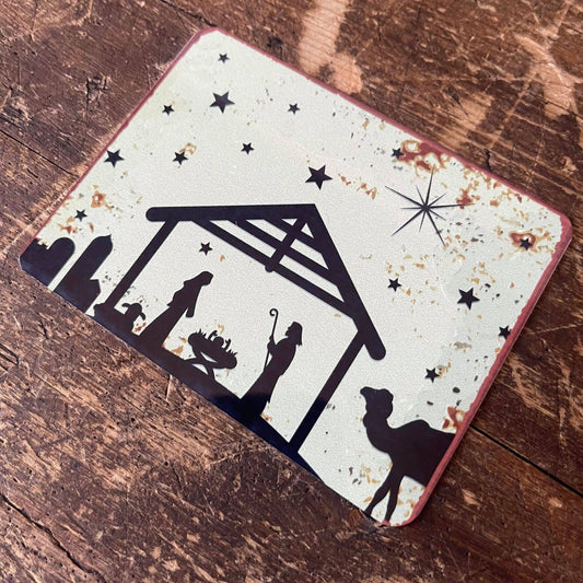 Christmas Nativity | Metal Vintage Wall Sign