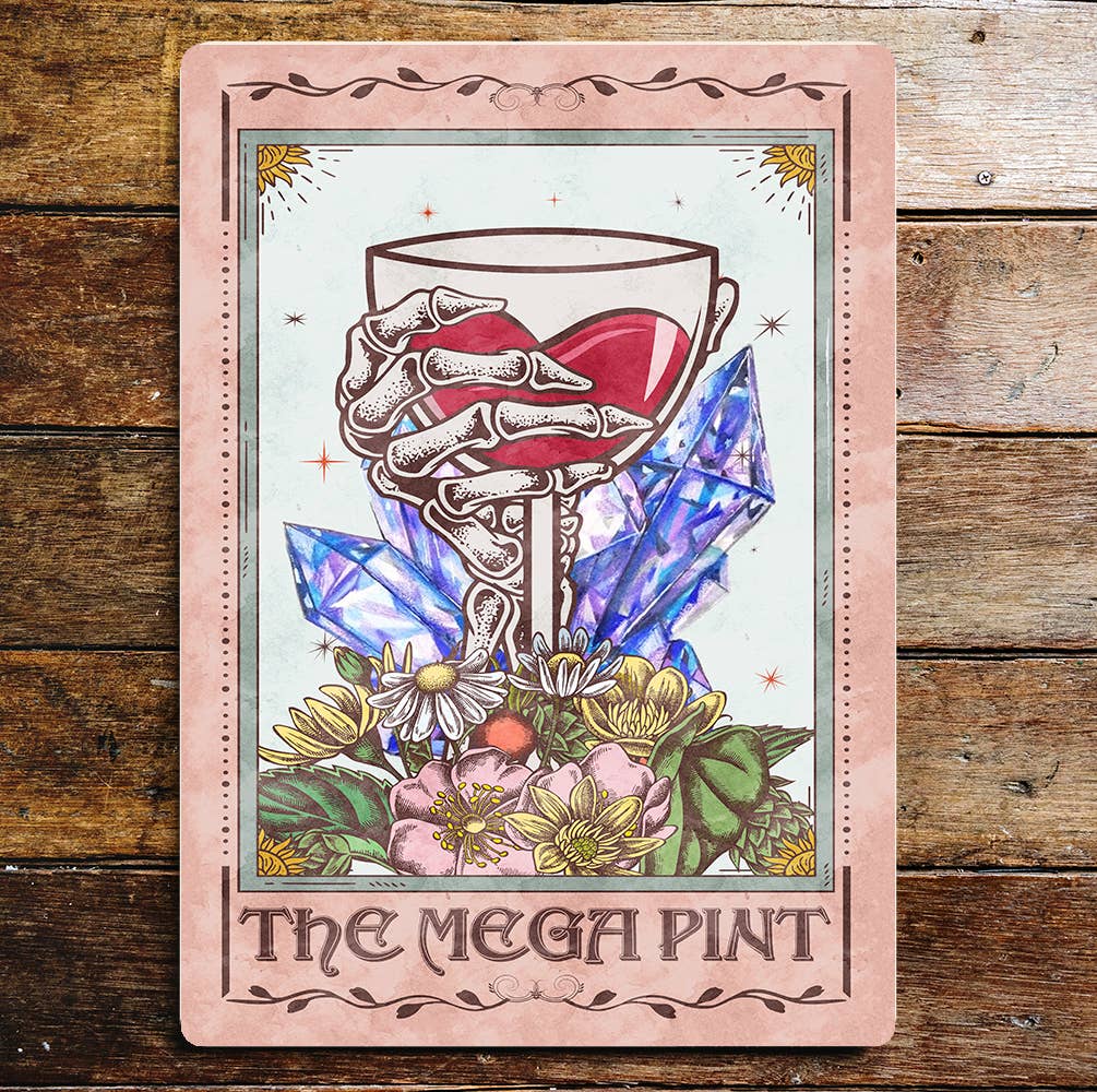 The Mega Pint Tarot Spiritual Art Metal Sign Plaque
