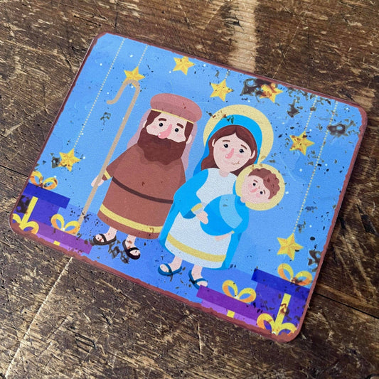 Christmas Mary Joseph Jesus | Metal Vintage Wall Sign