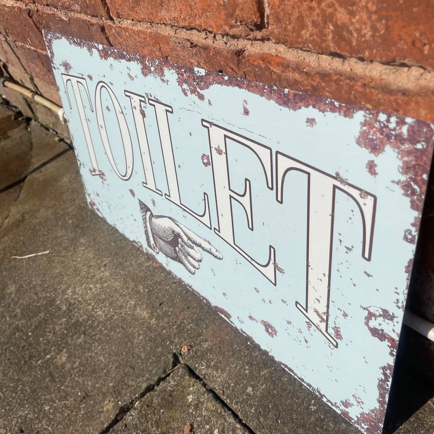 Toilet Arrow Pointing option | Metal Sign